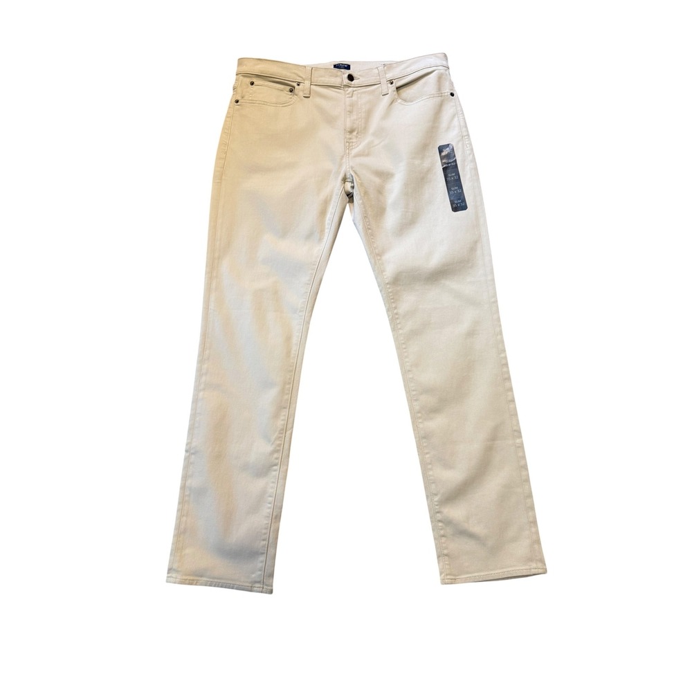 J.Crew Flex Slim Garment Dye Pants Mens 35x32 Khaki Stone BK228 New With Tags